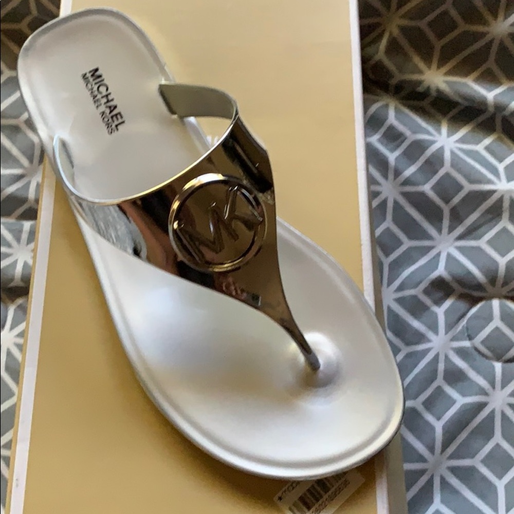 Silver Michael kors sandals!!!